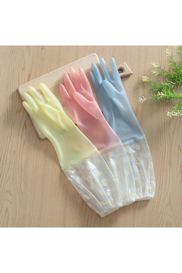 random 1pair 1 Pair Of Thermal Dishwashing Gloves, Thick And Durable, Waterproof Non-slip