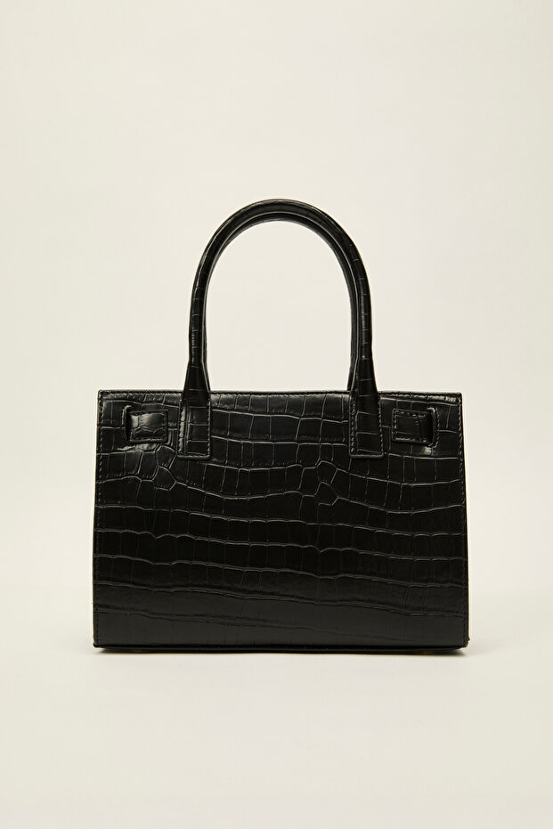 Kroko-Handtasche mit Schnallendetail - 2