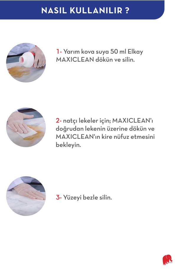 Maxiclean Profesyonel Yüzey Temizleyici Cila Kir Yağ Sökücü Doğal Taş Seramik Porselen 500ml - 7