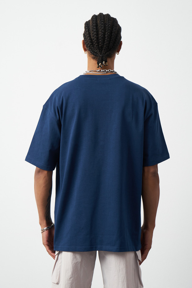 Oversize Stitching Detailed Premium Basic T-Shirt - 5