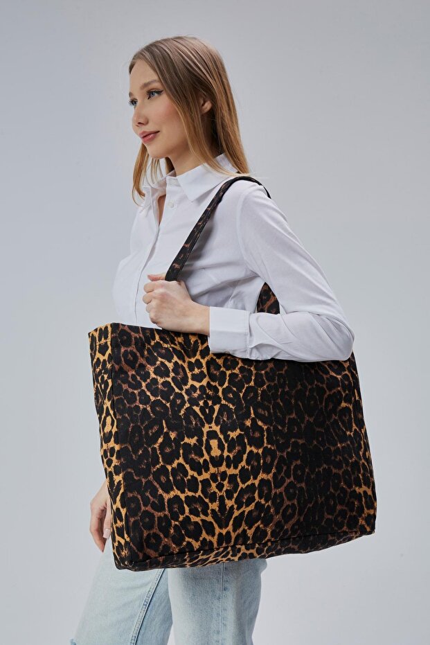 Passable Leopard Pattern Large Size Bag - 2