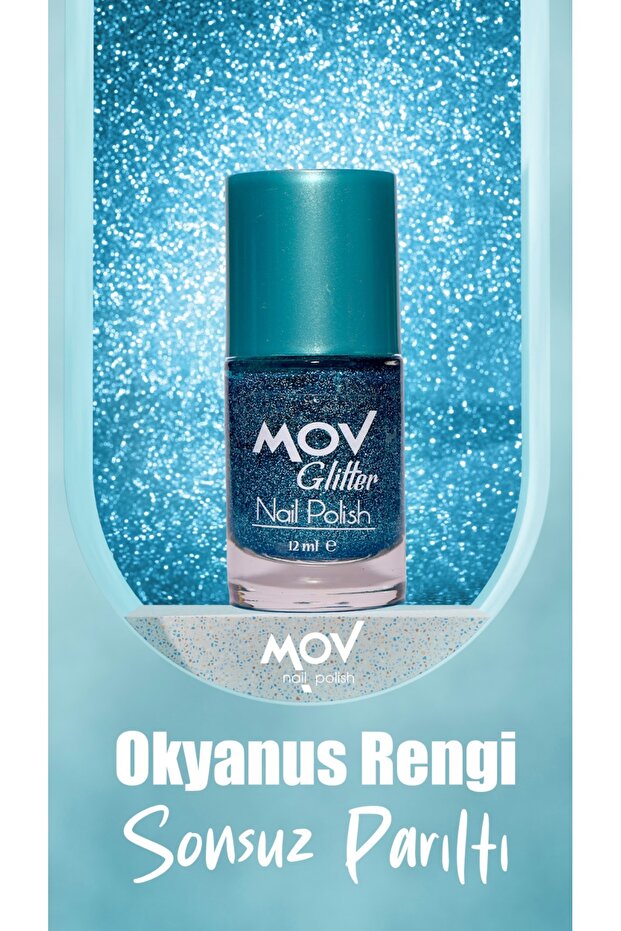 Glitter Simli Oje Mavi No:10 - 1