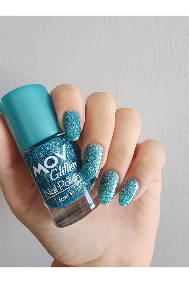 Glitter Simli Oje Mavi No:10 - 2