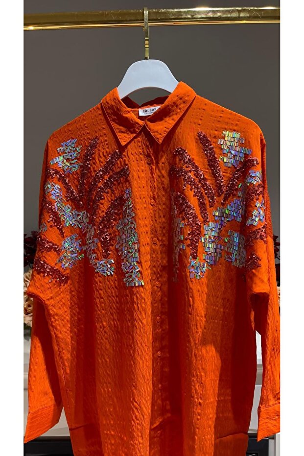 Gömlek-OVERSİZE - Narçiçeği - 1