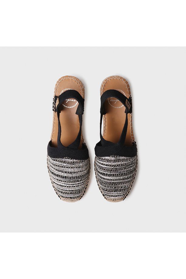 Terra Cl Kadın Siyah Gümüş Dolgu Topuk Espadril 1TONW2025139 - 3