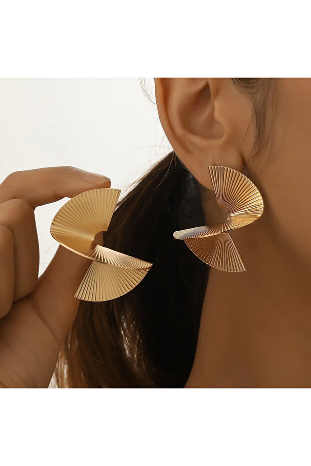 80117702 Retro Twisted Spiral Statement Earrings for Women Party Wedding Temperament Jewelry Geometr
