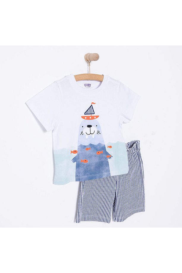 Fun World 3D Erkek Tshirt-Şort Erkek Bebek - 3