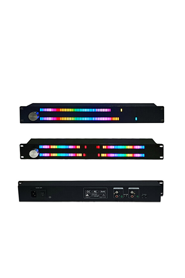 1U Audio Music Level Indicator Light LED Spectrum Display Meter Voice/Remote Control Induction Si... - 7