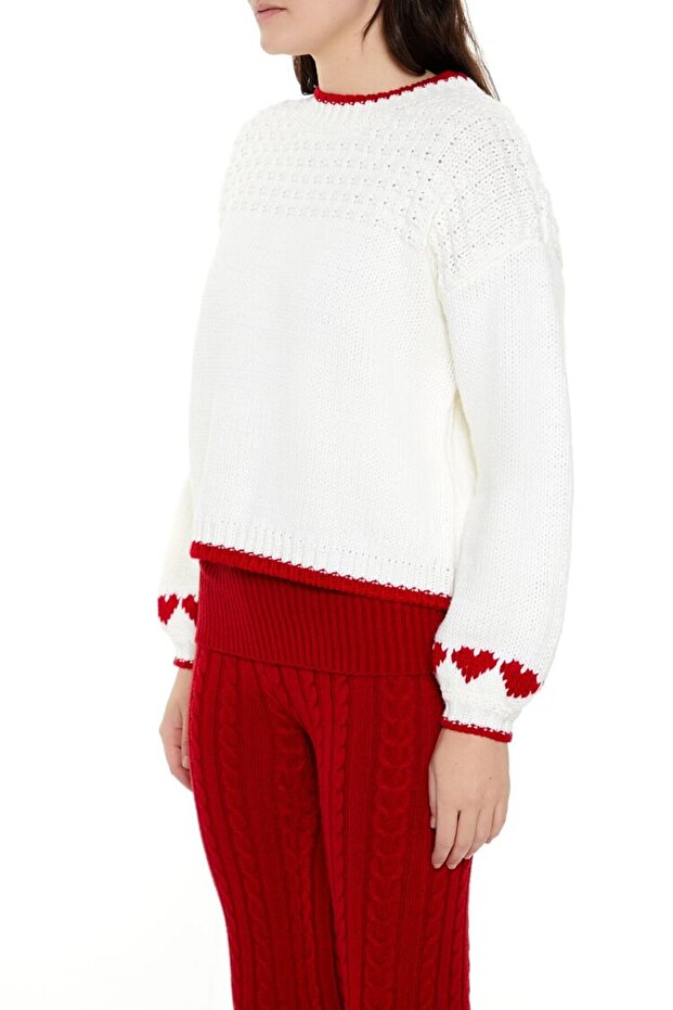 Kalp Desenli Kazak - 1