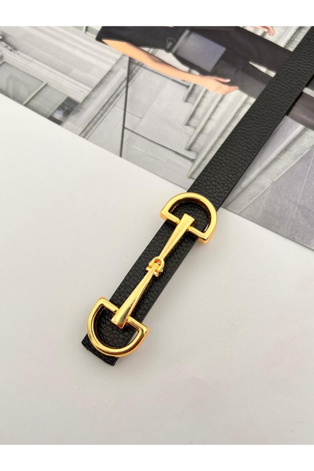 Long Buckle Gold Women's Belt Trouser Belt Dress Belt Shirt Belt Coat Belt