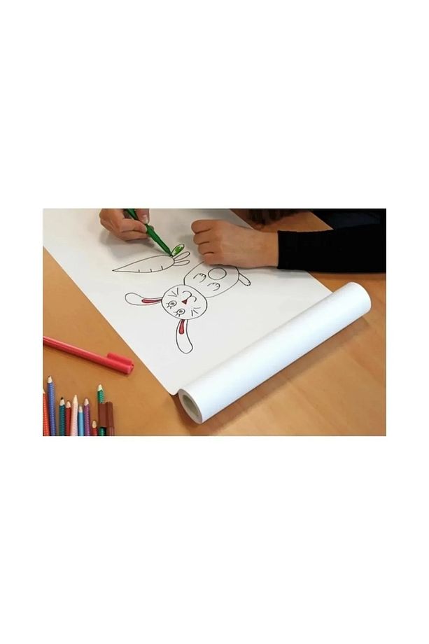 Rulo Resim Kağıdı 1 Adet Genişlik 45 cm Uzunluk 30 Metre Resim Masası  Uyumlu  Plotter - 7