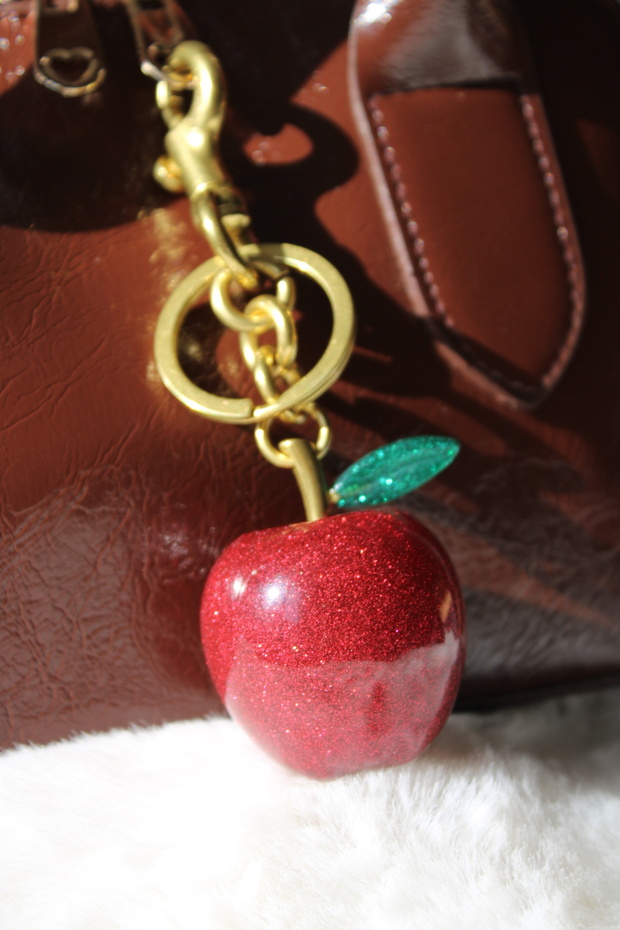 Sparkling Red Apple Charm - 4