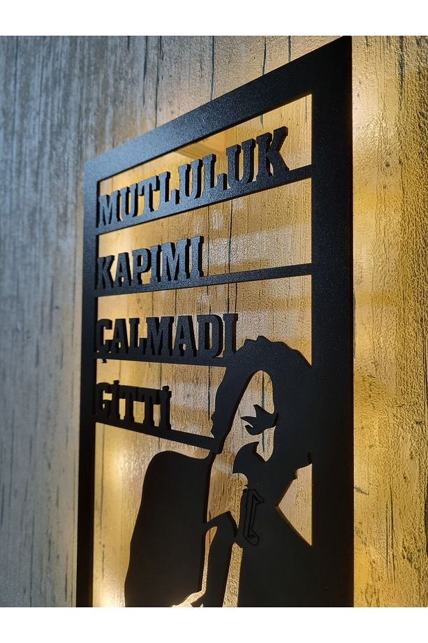 Müslüm Gürses Led Işıklı Tablo Mutluluk Kapımı Çalmadı Gitti - 2