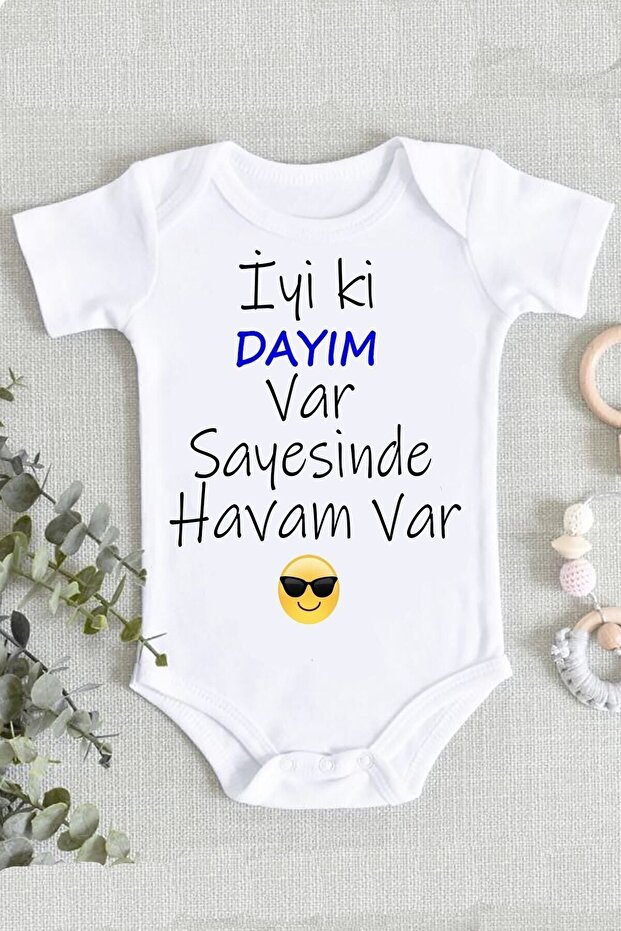 Baby Good I Have An Uncle Through I Have a Air Printed Bodysuit