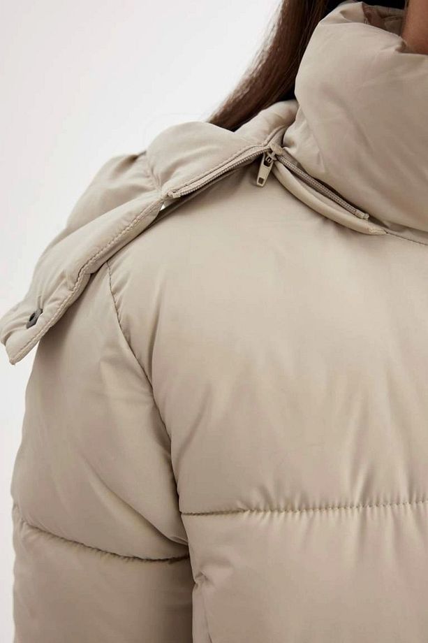Puffer Şişme Uzun Mont Parka Su Itici Regular Kalıp Çıkarılabilir Kapüşonlu A1315ax24wn - 3