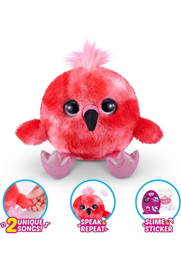 Konuşulanı Tekrar Eden Elektronik Evcil Hayvan Dev Sürpriz Yumurta Pets Alive Chirpy Birds 24 Cm - 5