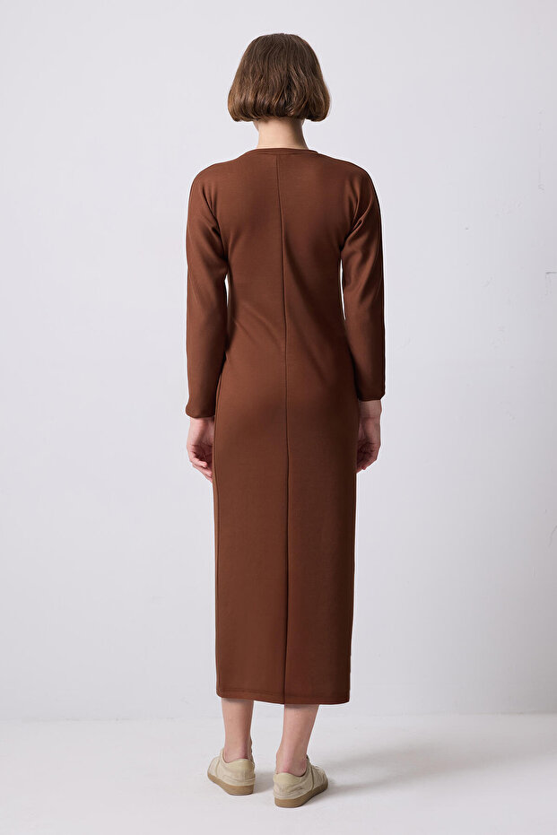 BAĞLAMALI ÇELİK ÖRME ELBİSE - 3