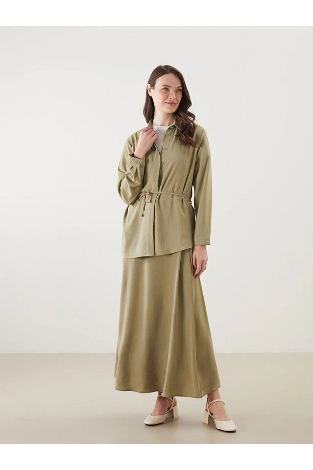 LCW Grace Haki Regular Fit Kadın Gömlek Tunik - 2