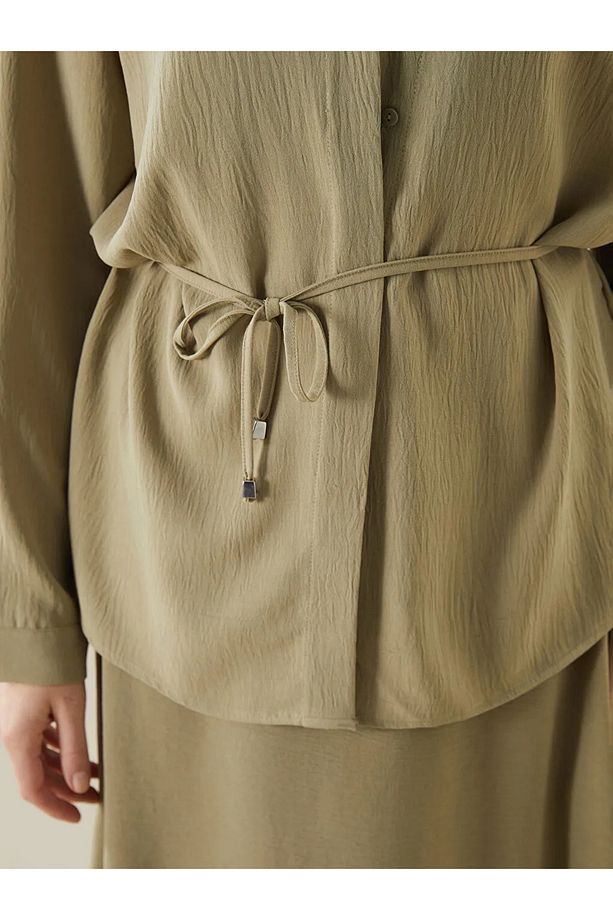LCW Grace Haki Regular Fit Kadın Gömlek Tunik - 3