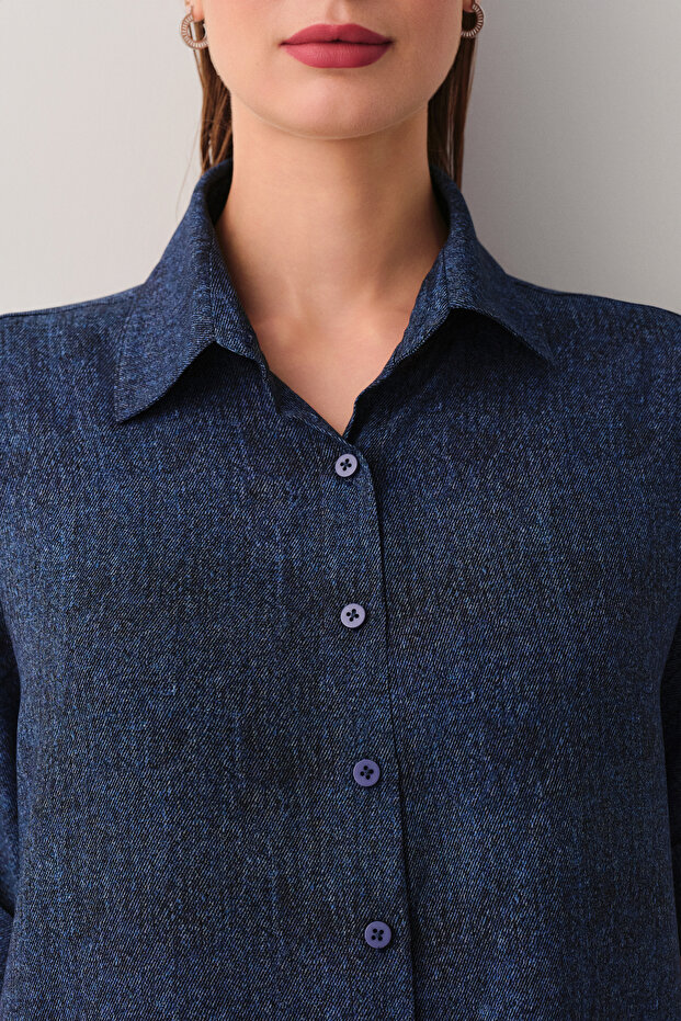 Denim Plaj Gömleği - 3