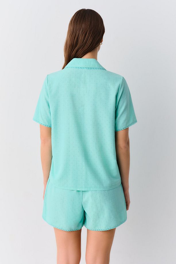 Fiona Maskülen Şort Pijama Takımı - 4