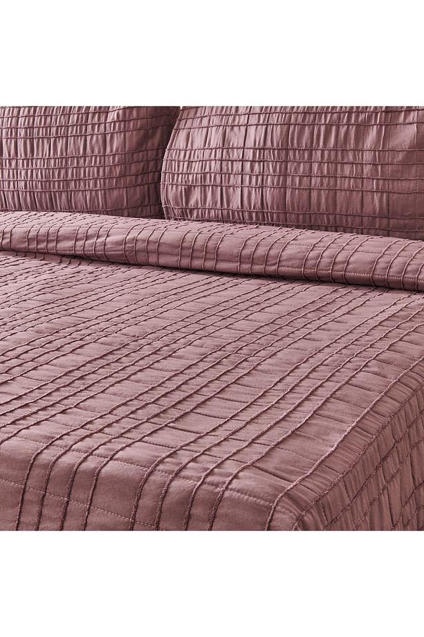 Soft Elit Çift Kişilik Yatak Örtüsü Seti - Mürdüm - 200x230 cm - 2