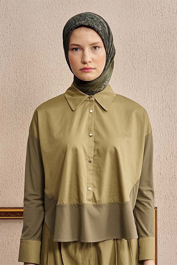 Vision Art Collaction Eclipse Eşarp - Haki - 4