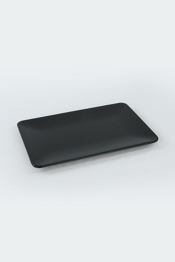 Mat Siyah Siera Kayık Tabak 31x21 Cm 2 Adet - 5