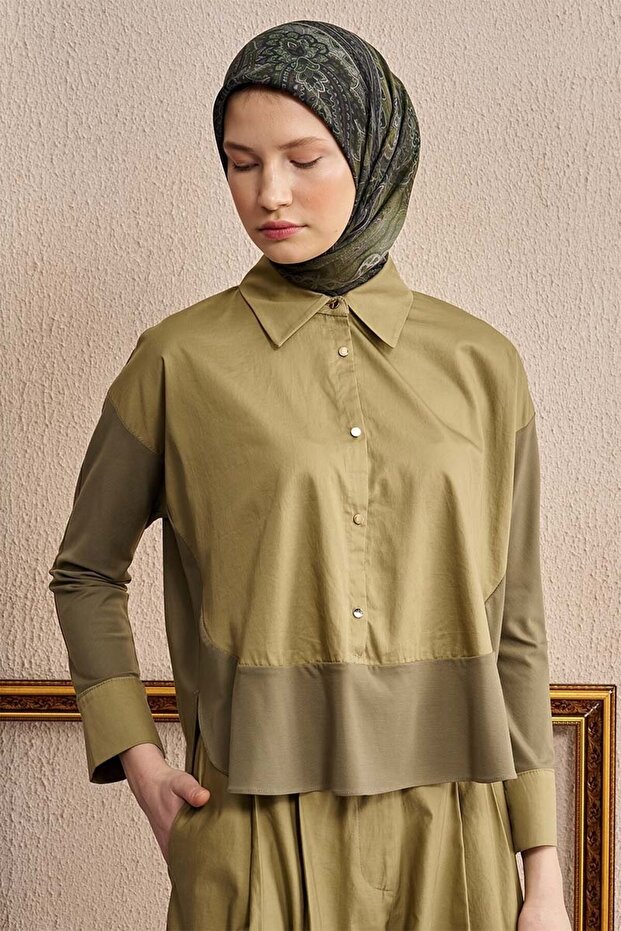 Vision Art Collaction Eclipse Eşarp - Haki - 3