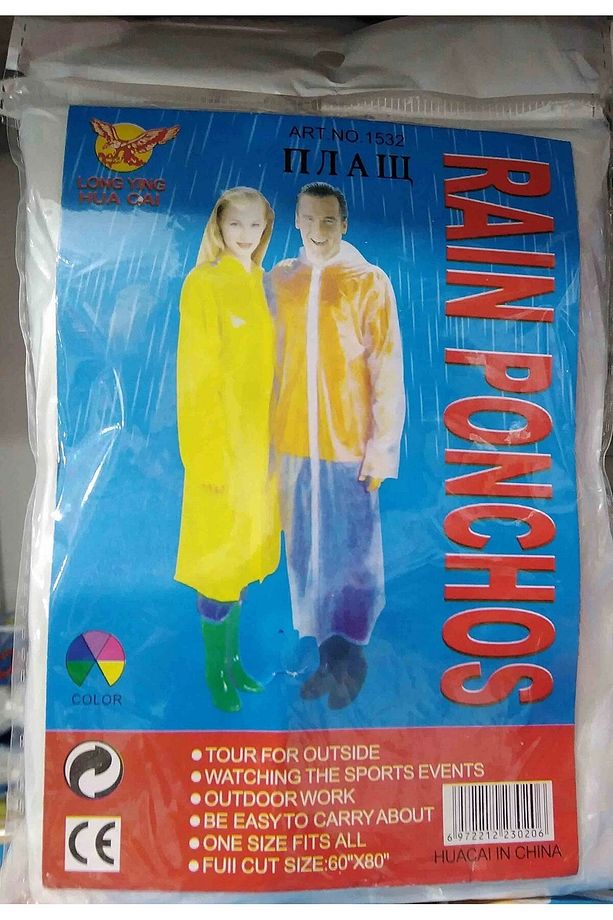 Tek Kullanımlık Kullan At Yağmurluk, Şeffaf Su Geçirmez Şık Kıyafetüstü Yağmurluk Pembe Sarı Mor - 5
