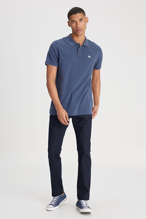 Polo Yaka Tshirt İndigo - 5