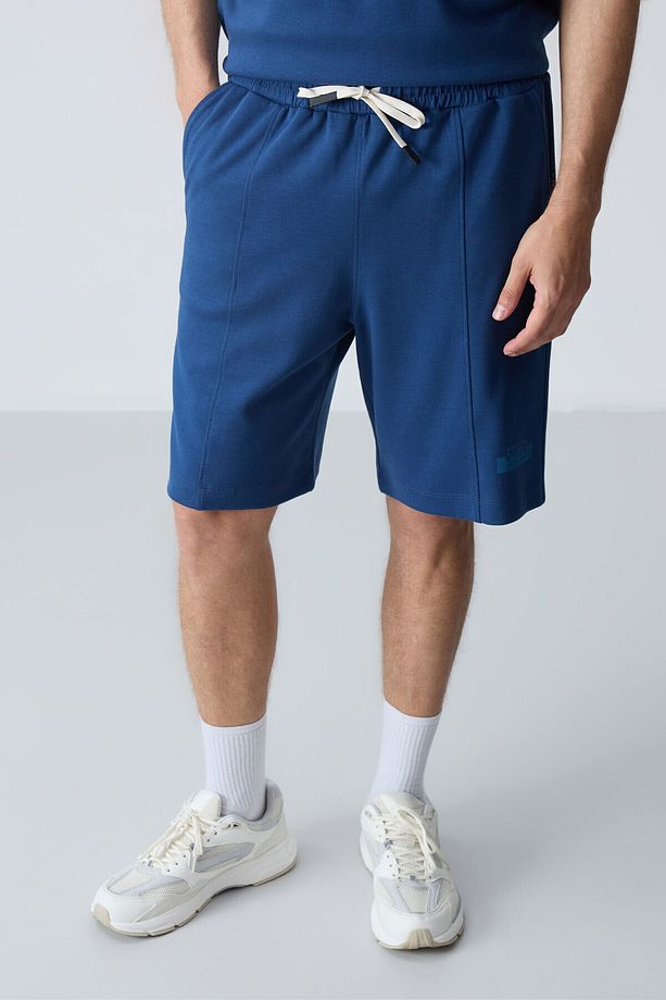 Parlament Pamuklu Kalın Yumuşak Dokulu Oversize Fit Basic Erkek Şort Takım - 85259 - 6