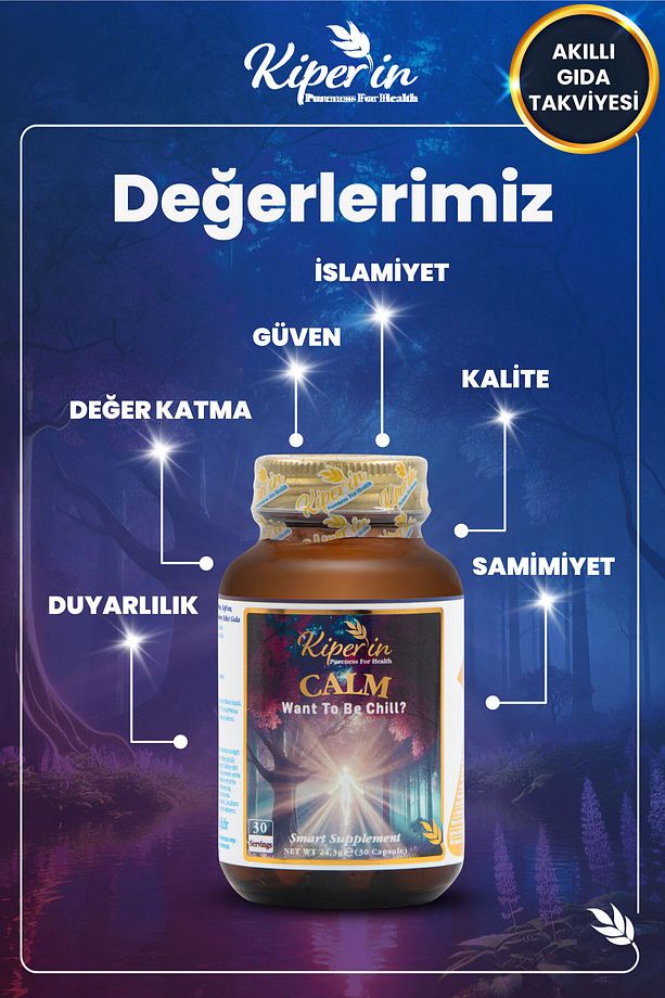 Calm ''Relax'' Passiflora, Safran, 5-HTP, Valerian, ... 9 İçerik (30 Günlük) | Akıllı Gıda Takviyesi - 8