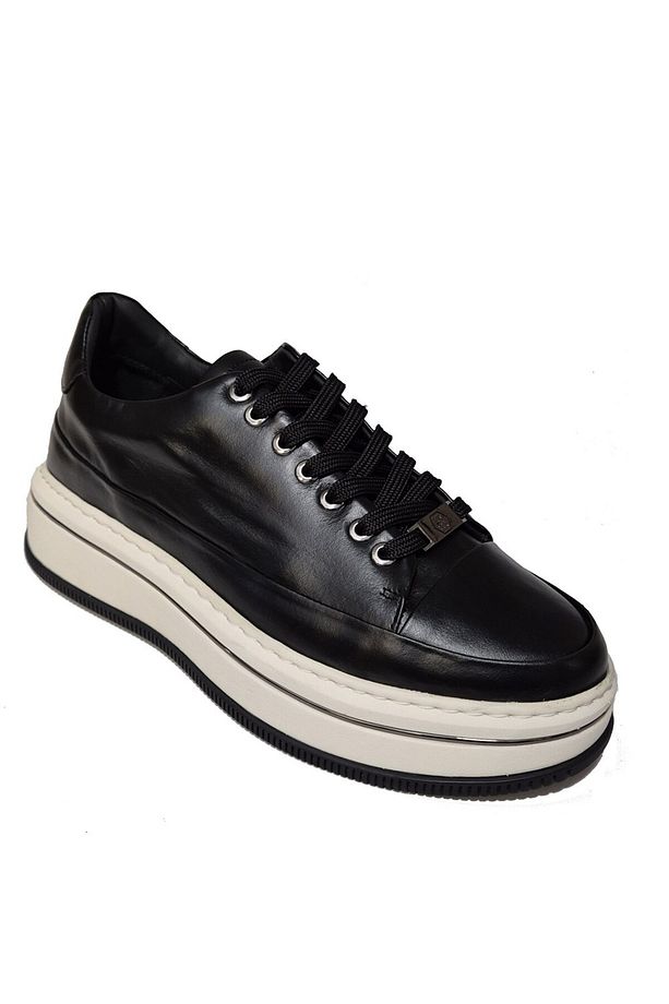Bağcıklı Kalın Düz Taban Kat Deri Model Erkek Sneaker Ayakkabı 21102 - 1