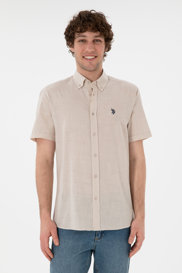 Men's Stone Short Sleeve Shirt 50306324 -Vr049