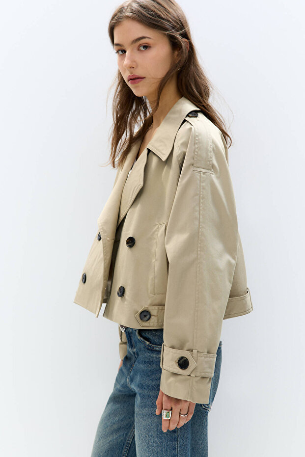 Kısa trençkot - 6