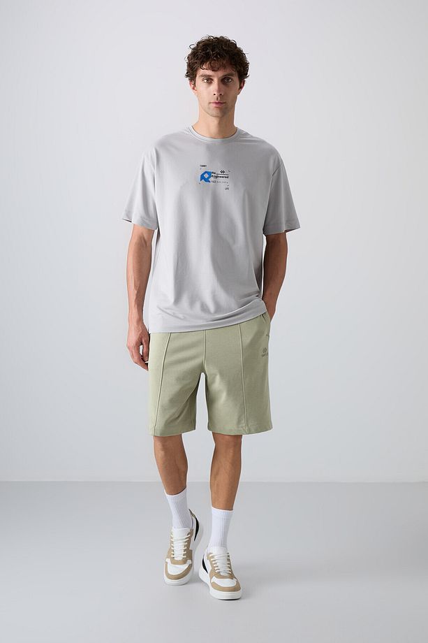 Çağla Pamuklu Kalın Yumuşak Dokulu Comfort Fit Basic Erkek Şort - 81261 - 1