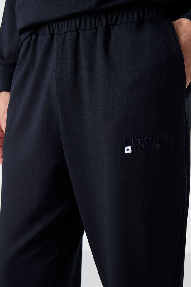 Lacivert Casual O Yaka Jogger Erkek Oversize Eşofman Takımı - 85120 - 7