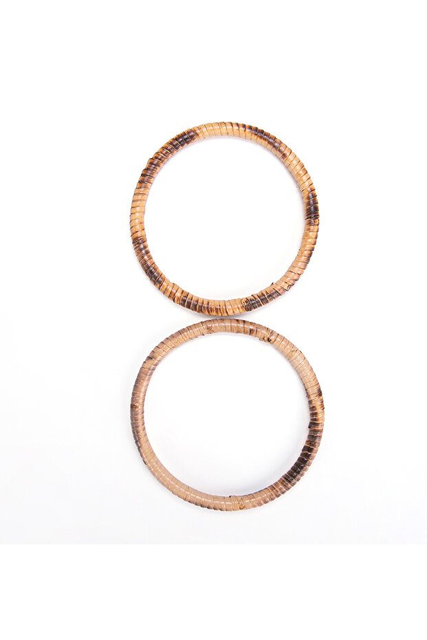 SARGI MODEL BAMBU ÇANTA SAPI 11 CM - 2 ADET KREM - 1