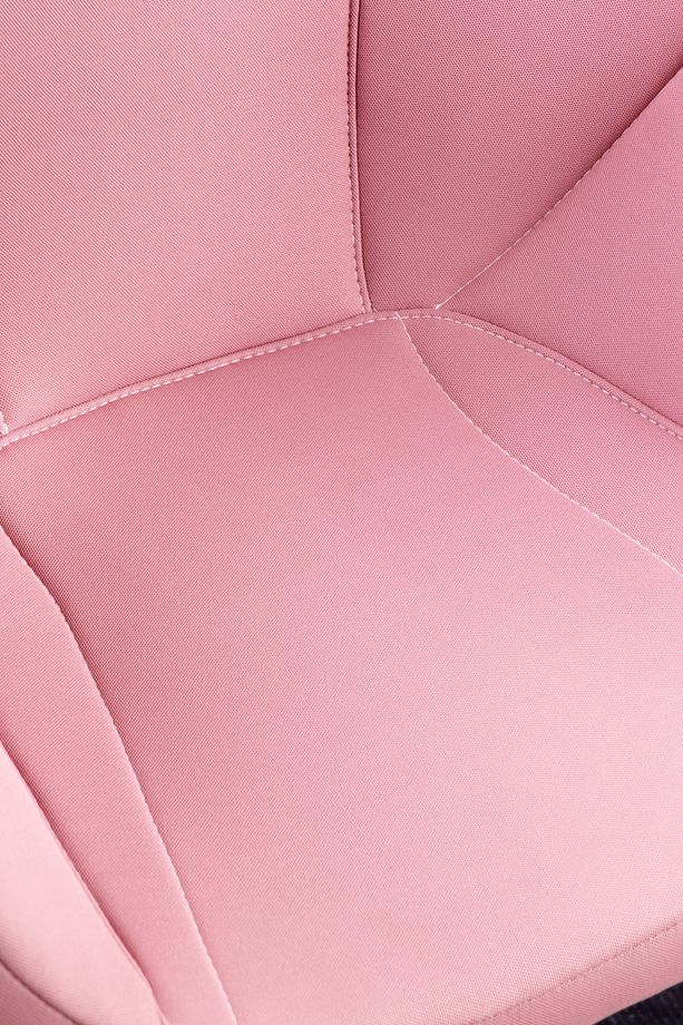 Focus Plus Krom Ayaklı Çalışma Koltuğu (Pembe Lakos Kumaş) - 5