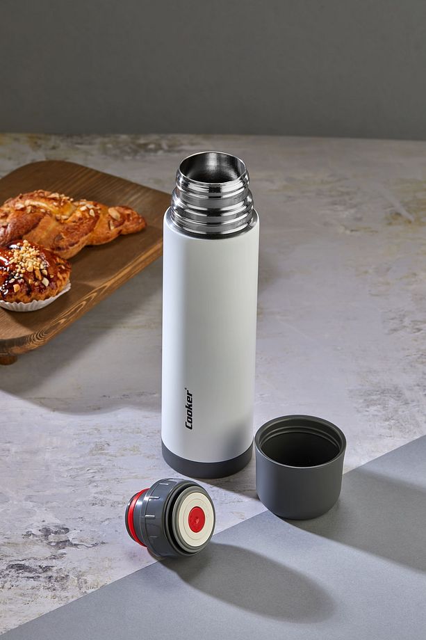 750ml Çift Kat Paslanmaz Çelik Termos – Sızdırmaz, Çift Kapak Sistemi, 12 Saat Sıcak 24 Saat Soğuk - 3