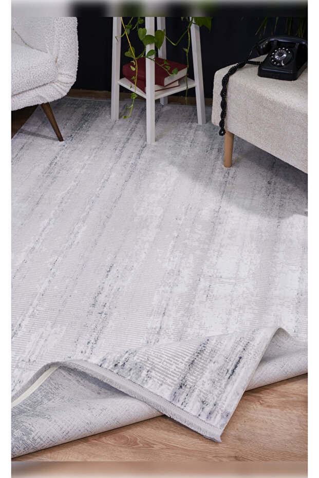 Halı Vivaldi 9711 Mavi Yumuşak Dokulu Akrilik İle Üretilen Kaliteli Makine Dokuması Halı - 2