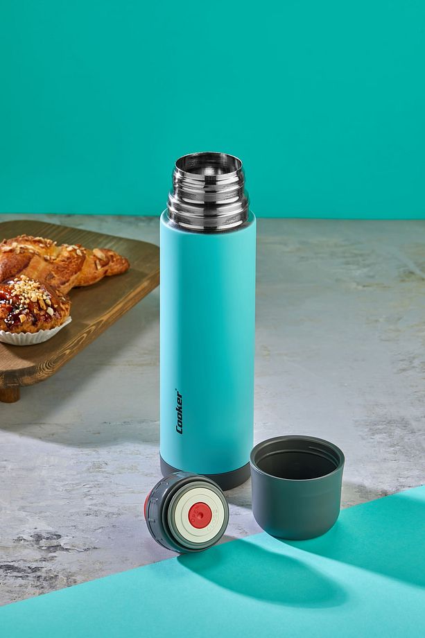 750ml Çift Kat Paslanmaz Çelik Termos – Sızdırmaz, Çift Kapak Sistemi, 12 Saat Sıcak 24 Saat Soğuk - 3