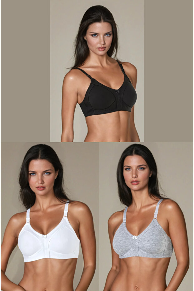 3-PACK GATERING حمالة صدر نسائية من القطن الممشط NBB351