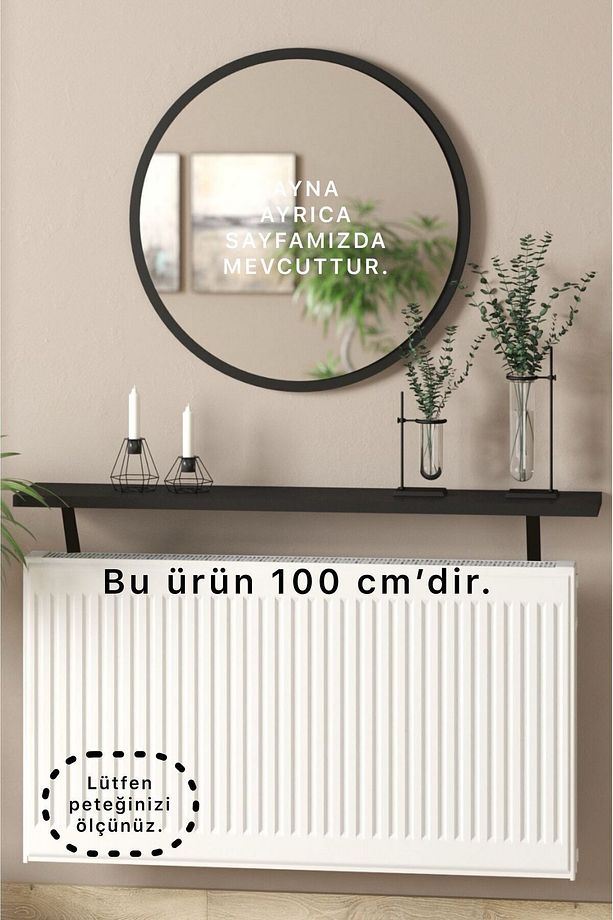 Siyah Petek Üstü Tak Çıkar Raf Duvar Montajsız 100 cm - 1