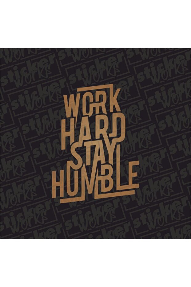 ملصق للزجاج الخلفي من Work Hard Stay Humble