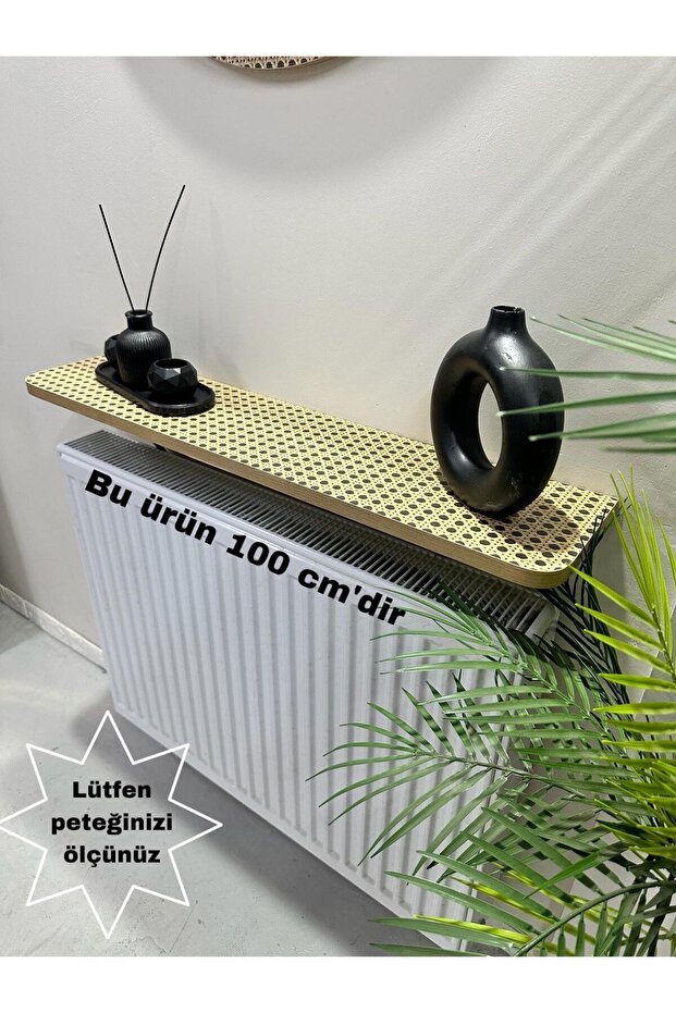 Hazeran Desen Petek Üstü Tak Çıkar Uçan Raf & Dresuar Duvar Montajsız Oval Kesim 100 Cm - 1