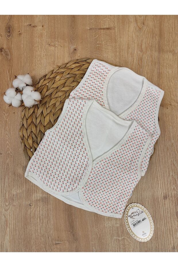 Elegance of the Season 100% Cotton Baby Vest 3-6 and 6-9 Months Set of 2 Baby Clothing Gift