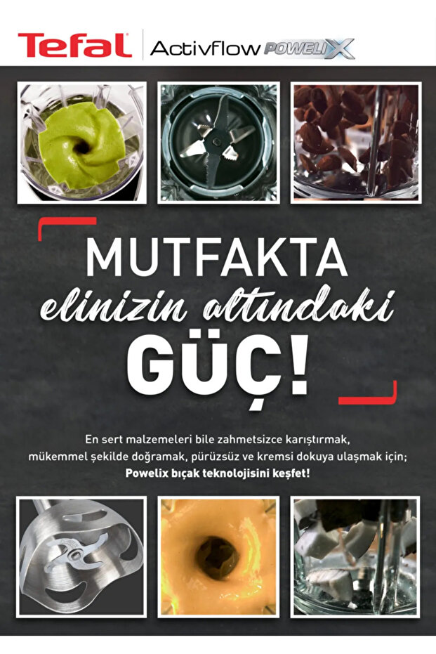 İn Üstün Kaliteli Powelix Activflow 1000 Watt Güçlü Mutfak Robotu Blender Seti, Buz Kırma - 2
