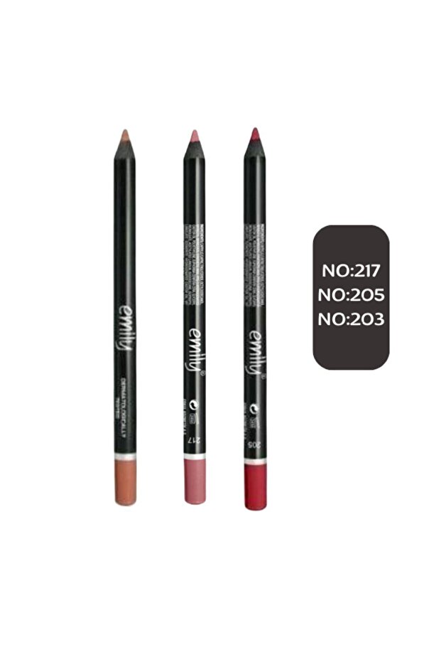 Emily Lip Liner 3 pcs No:203-205-217 Eml-3 pcs